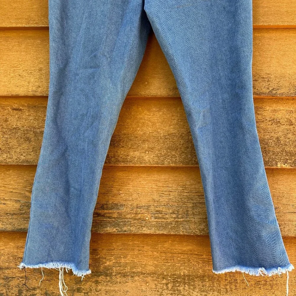 Forever 21 High Rise Ankle Distressed Lose Fit Blue Jeans Size 28 - Picture 10 of 13